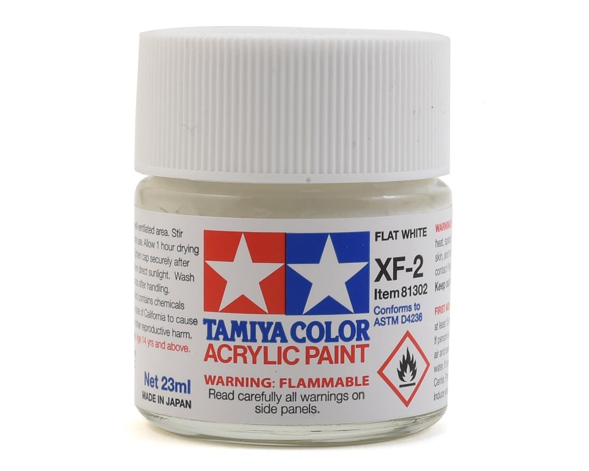 Tamiya XF-2 Flat White Acrylic Paint (23ml) TAM81302