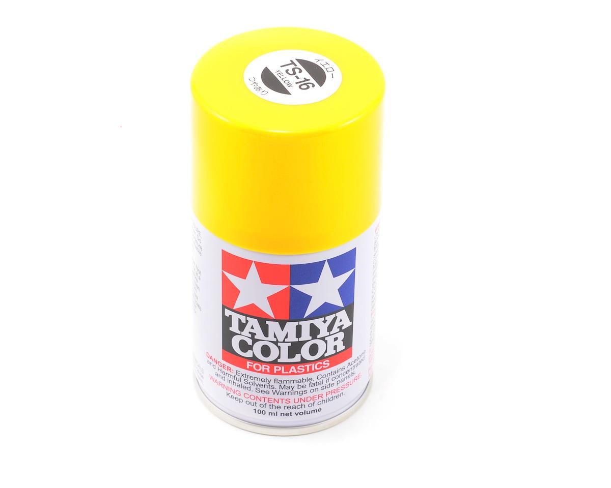 Tamiya TS-16 Yellow Lacquer Spray Paint (100ml) TAM85016