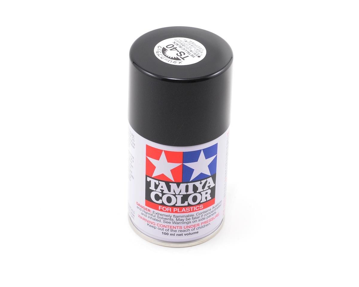 Tamiya TS-40 Metal Black Lacquer Spray Paint (100ml) TAM85040