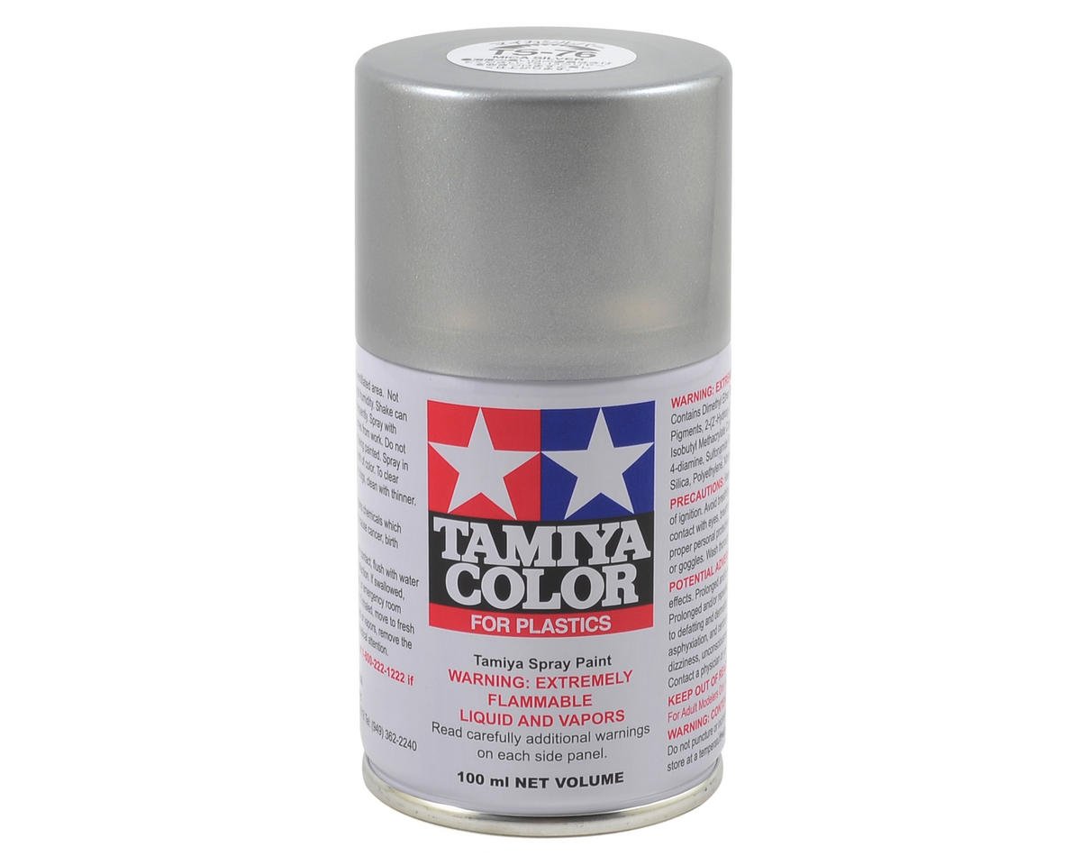 Tamiya TS-76 Mica Silver Lacquer Spray Paint (100ml) TAM85076