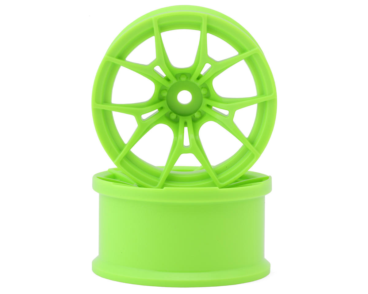 Topline FX Sport Multi-Spoke Drift Wheels (Green) (2) (6mm Offset