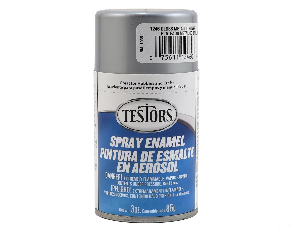 Testors Metallic Silver Enamel Spray Paint (3oz) [TES1246T