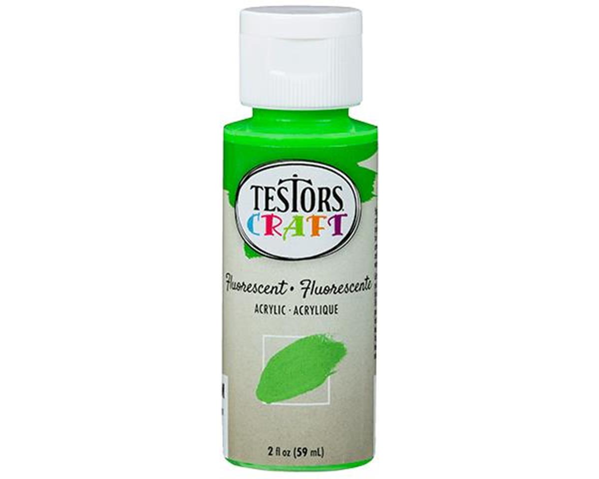 Testors Acrylic Fluorescent 2oz Craft Paint - Green [TES297505] - HobbyTown