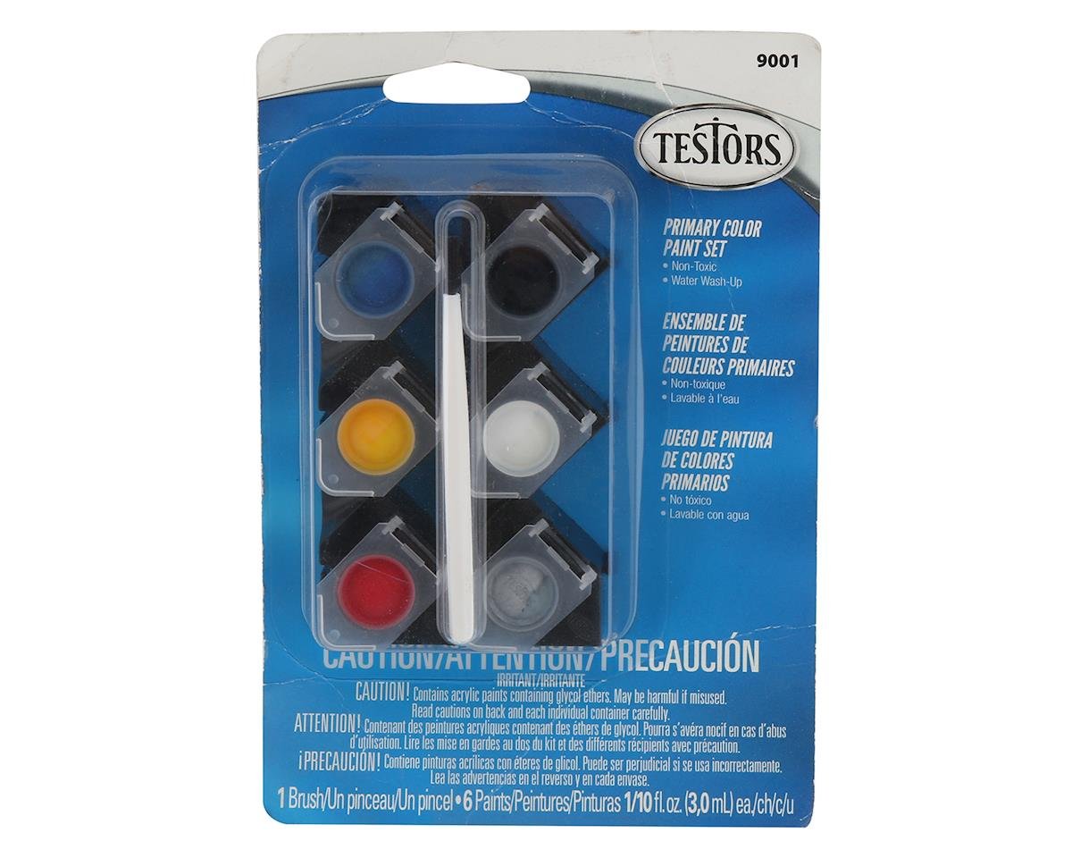 Testors Primary Color Acrylic Paint Pots (6) (1/10oz) [TES9001] - HobbyTown