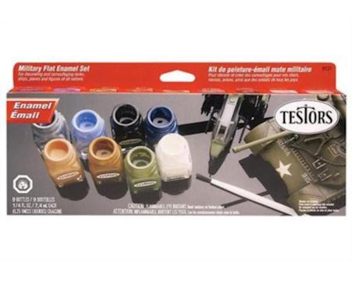 1/4 oz Military Colors Flat Enamel Paint Set - 9 Pc by Testors at