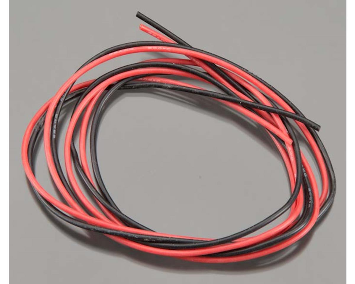 TQ Wire TQW2200 3 ft 22 Gauge Super Flexible Wire Black Red