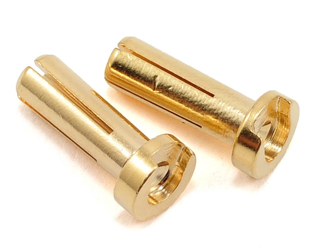 TQ Wire 4mm Low Profile Male Bullet Connectors (Gold) (14mm) (2) TQW2502