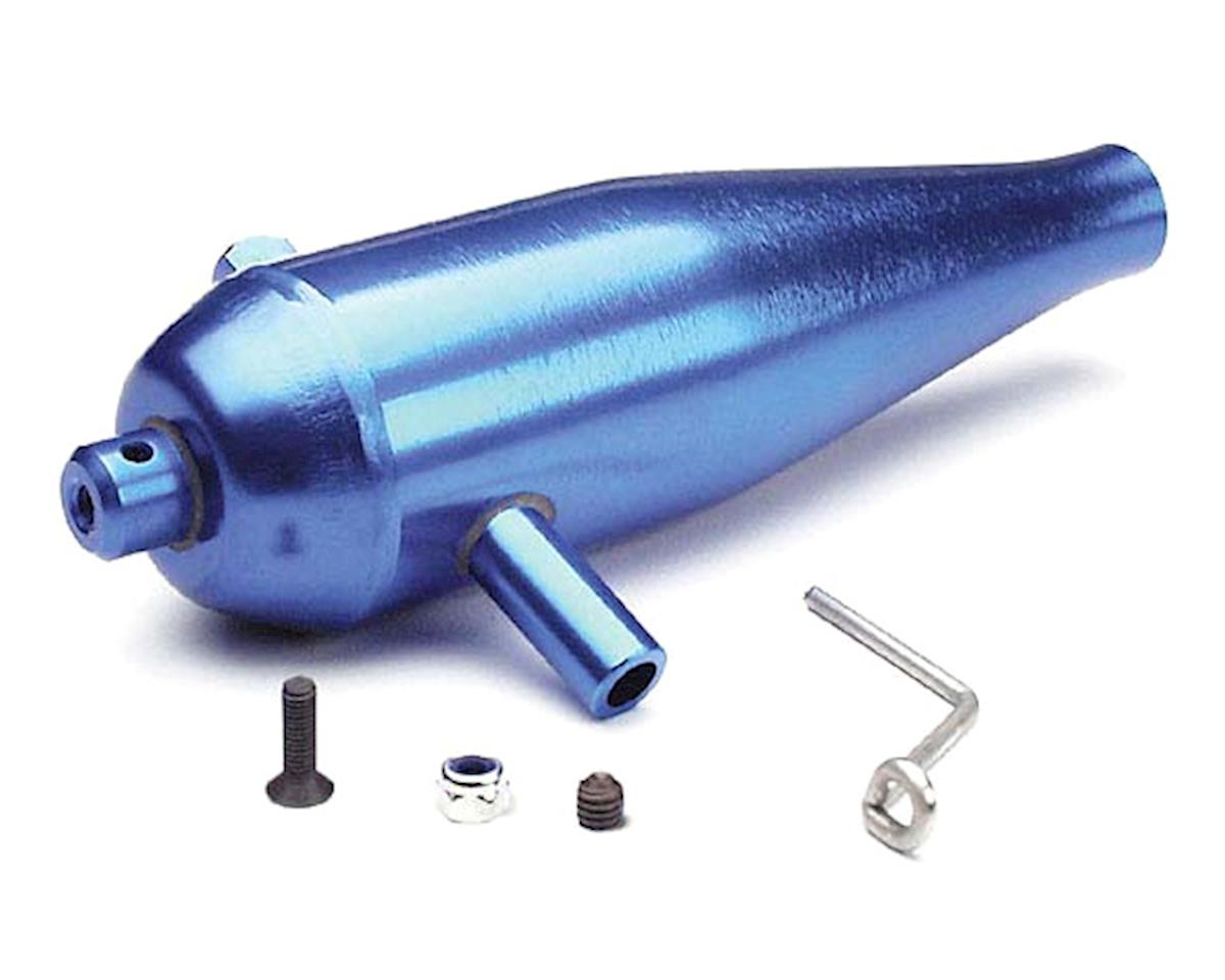 Traxxas Tuned Pipe, High Performance (Aluminum) (Blue-Anodized)/ Pipe Hanger/ Screws/ Nuts (Requires #4941) TRA4942