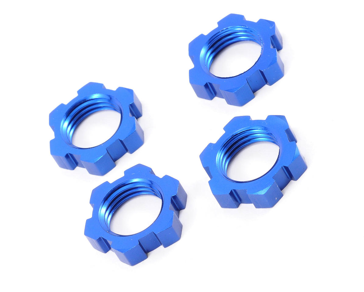 Traxxas Wheel nuts, splined, 17mm (blue-anodized) (4) TRA5353