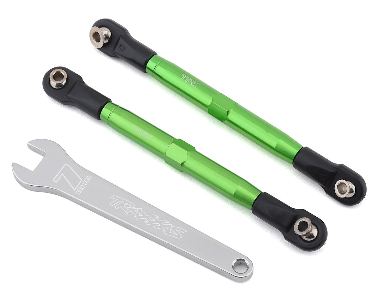 Traxxas Toe links (TUBES green-anodized, 7075-T6 aluminum, stronger than titanium) (87mm) (2)/ rod ends, rear (4)/ rod ends, front (4)/ aluminum wrench (1) TRA6742G