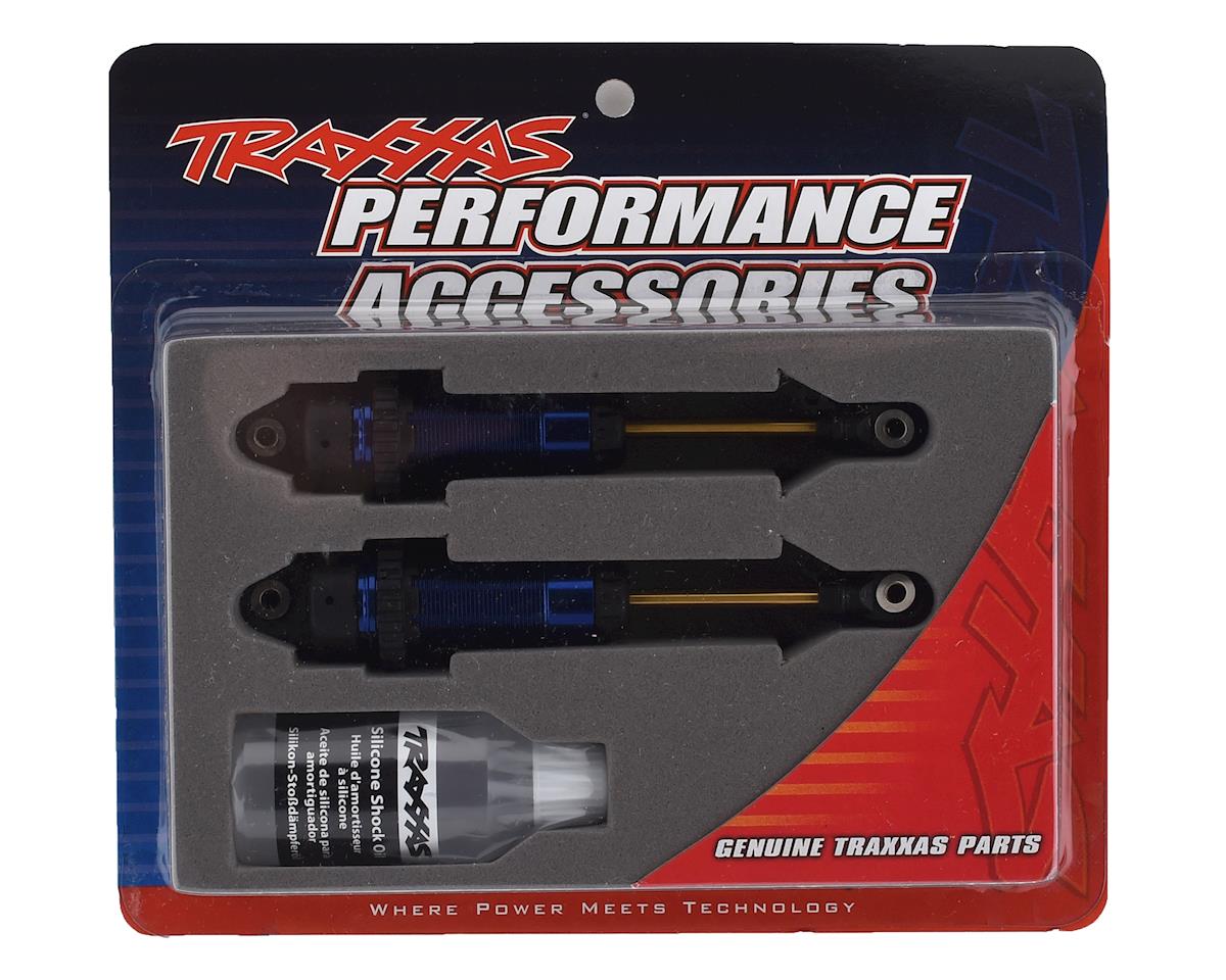 Traxxas Shocks, GTR xx-long blue-anodized, PTFE-coated bodies with TiN shafts (fully assembled, without springs) (2) TRA7462