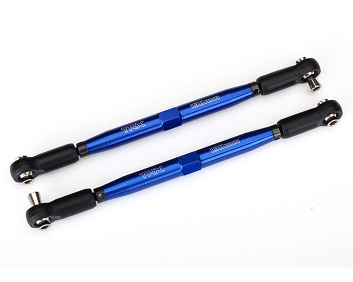 Traxxas Toe links, X-Maxx (TUBES blue-anodized, 7075-T6 aluminum, stronger than titanium) (157mm) (2)/ rod ends, assembled with steel hollow balls (4)/ aluminum wrench, 10mm (1) TRA7748X