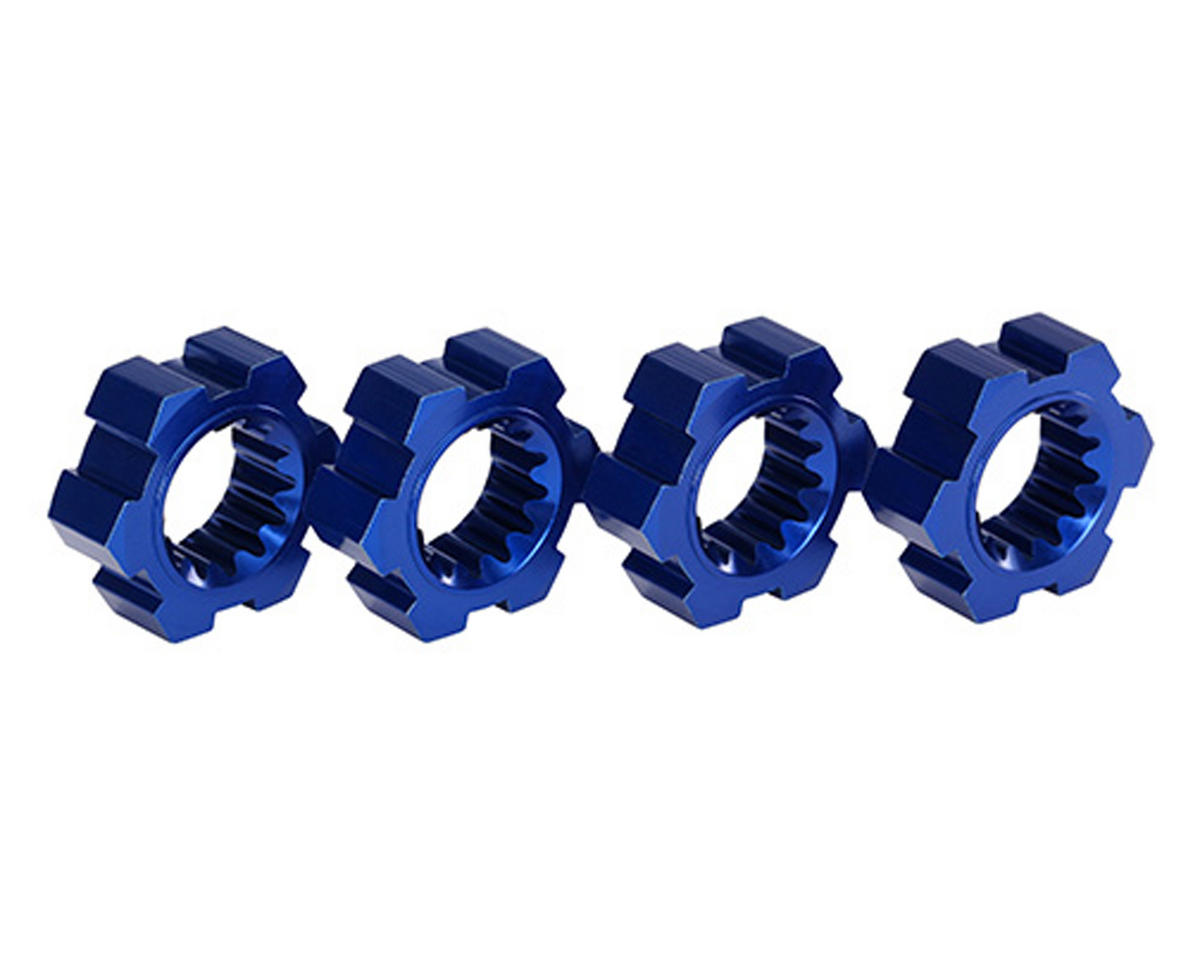 Traxxas Wheel hubs, hex, aluminum (blue-anodized) (4) TRA7756X