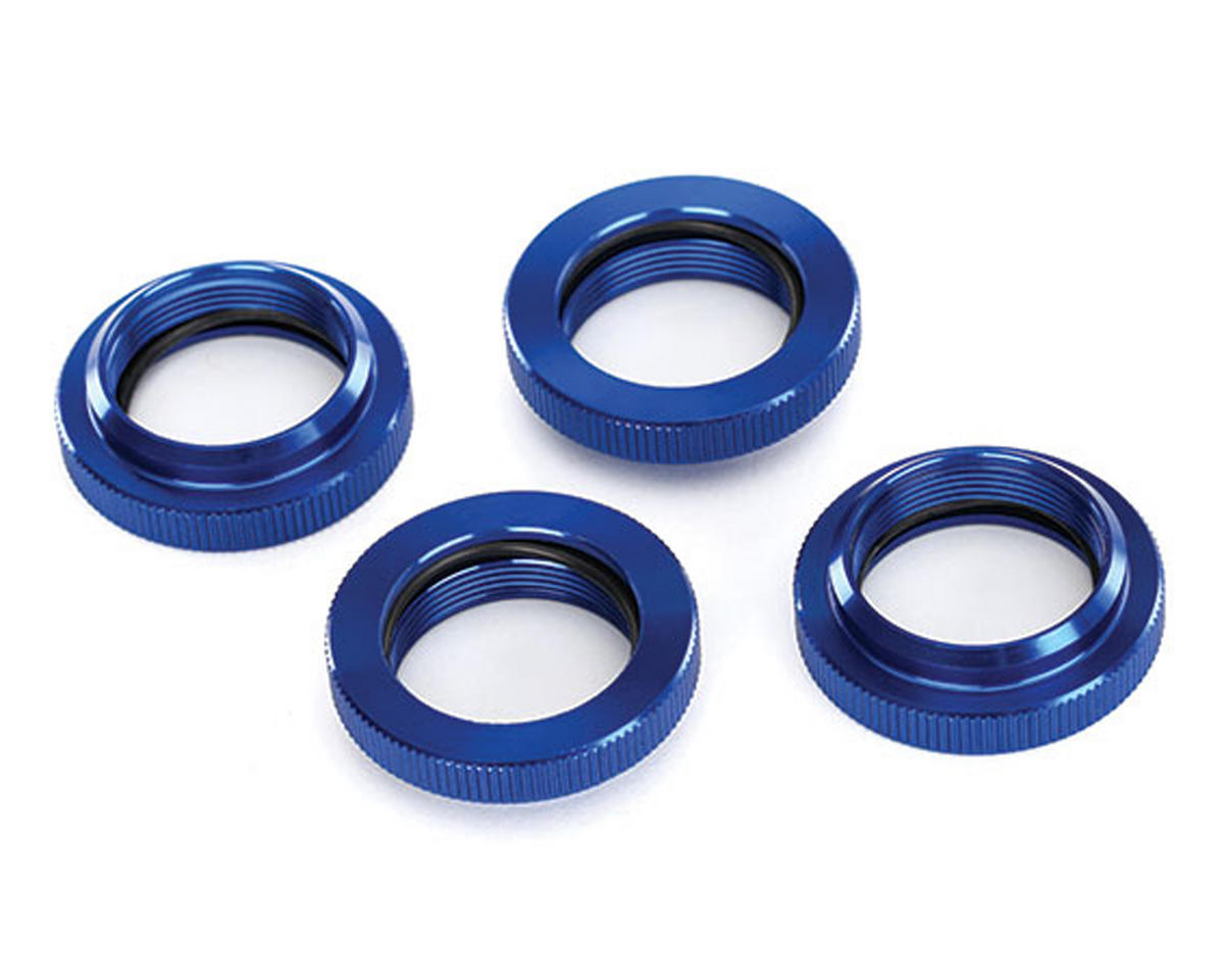 Traxxas Spring retainer (adjuster), blue-anodized aluminum, GTX shocks (4) (assembled with o-ring) TRA7767