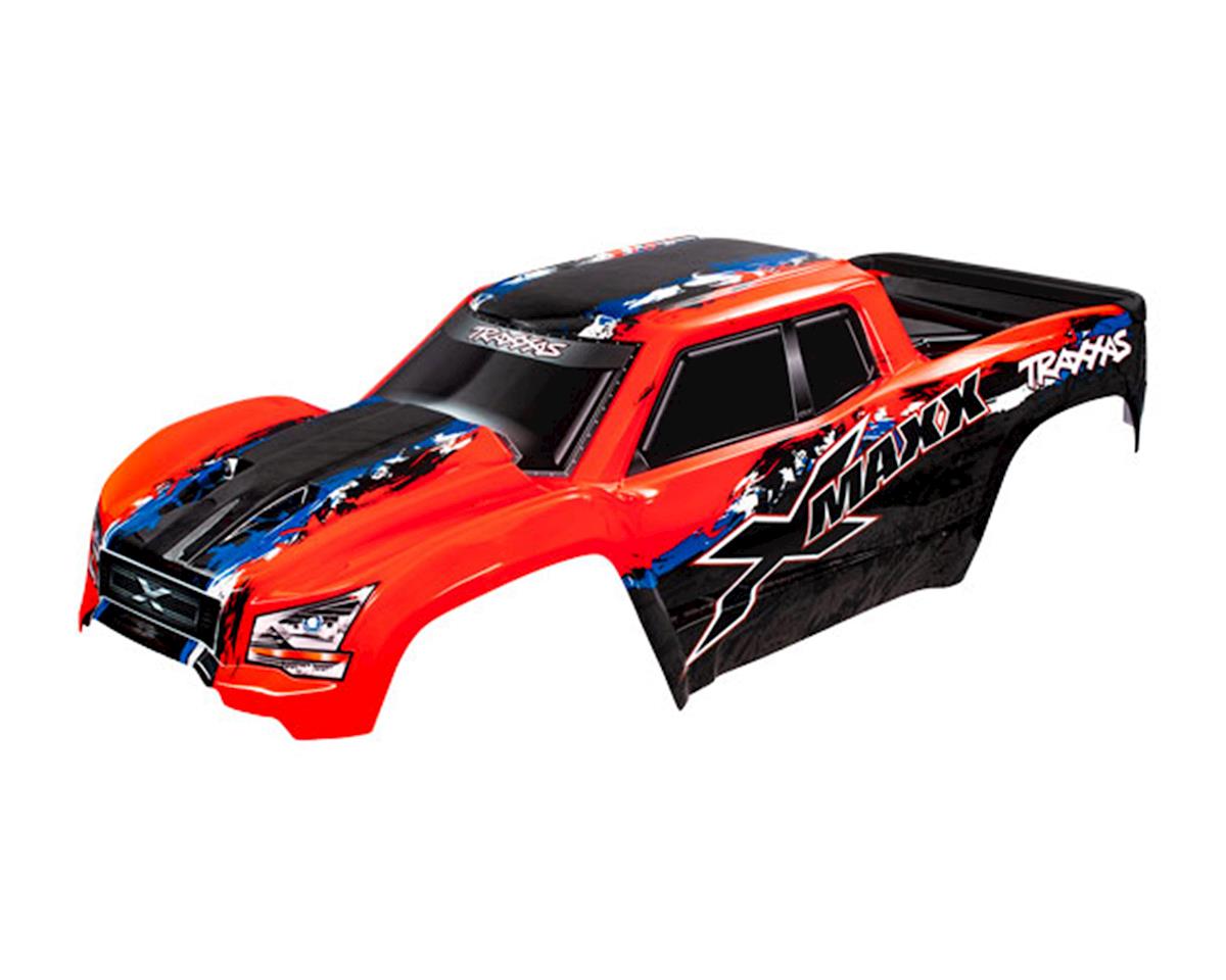 Traxxas Body, X-Maxx, red (painted, decals applied) (assembled with front & rear body mounts, rear body support, and tailgate protector) TRA7811R