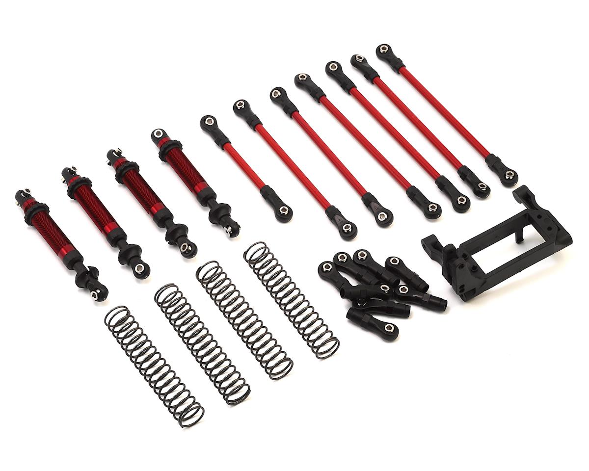 Traxxas Long Arm Lift Kit, TRX-4, complete (includes red powder coated links, red-anodized shocks) TRA8140R