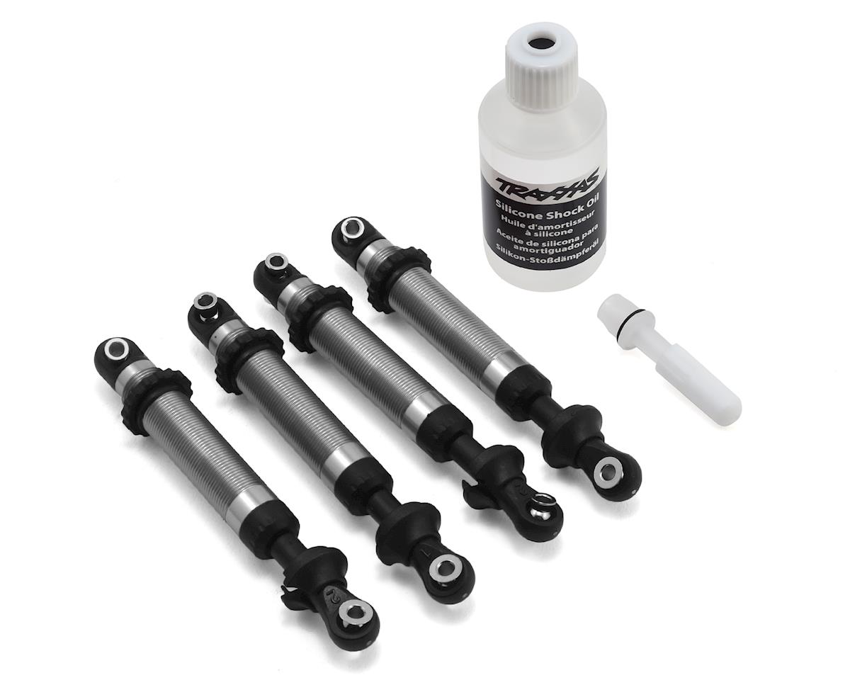 Traxxas Shocks, GTS, silver aluminum (assembled without springs)  TRA8160