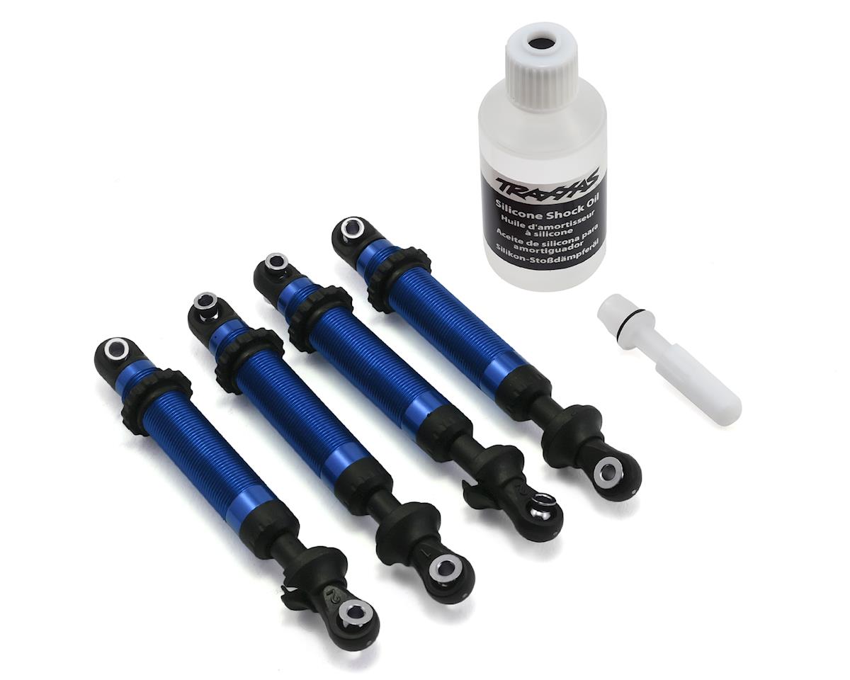 Traxxas Shocks, GTS, aluminum (blue-anodized) (assembled without springs) (4) (for use with #8140X TRX-4 Long Arm Lift Kit) TRA8160X