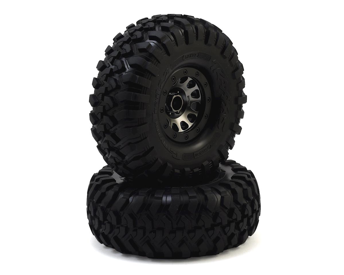 Traxxas Tires and wheels, assembled (Method 105 black chrome beadlock wheels, Canyon Trail 2.2' tires, foam inserts) (1 left, 1 right) TRA8172