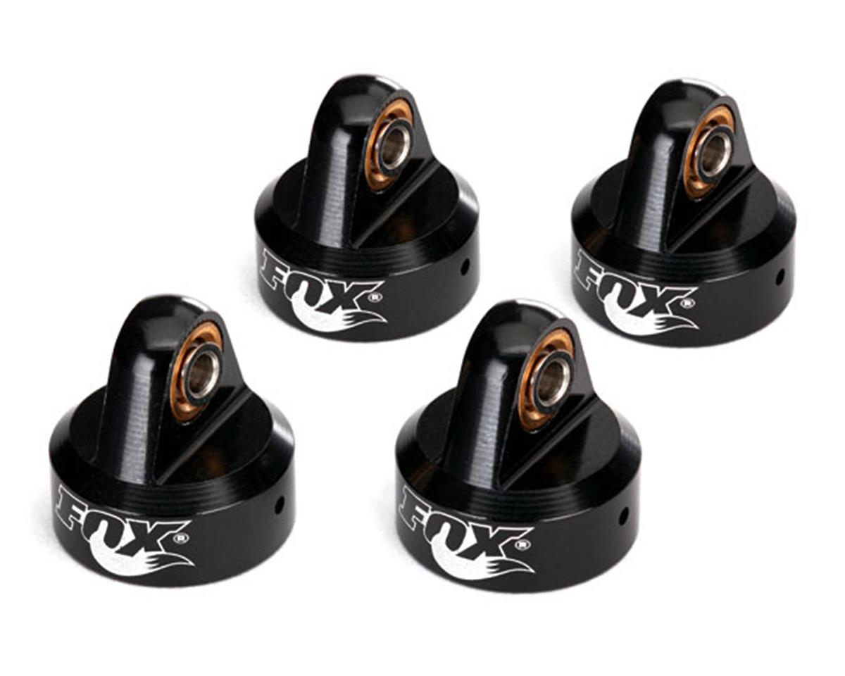 Traxxas Shock caps, aluminum (black-anodized), Fox Shocks (4) TRA8456