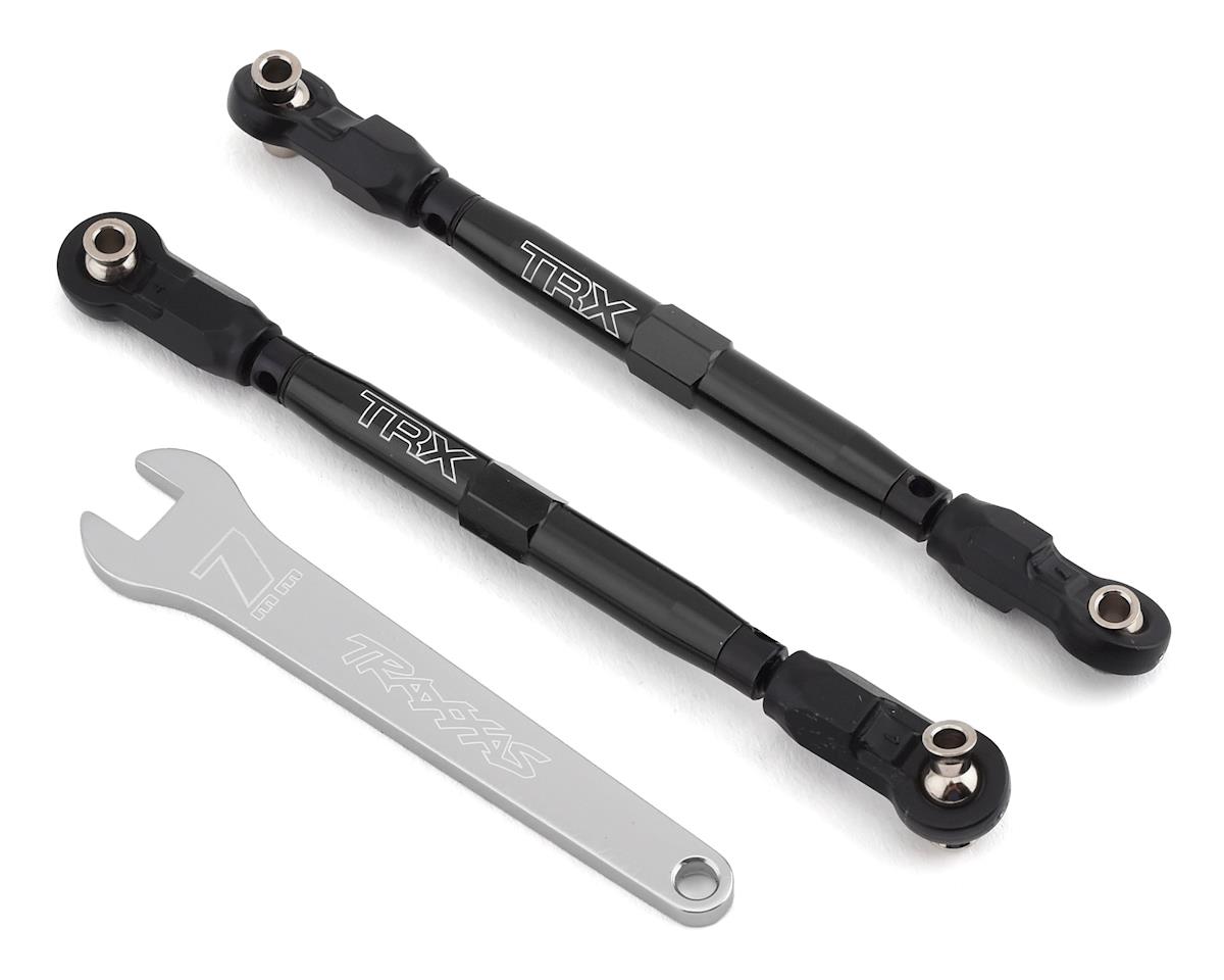 Traxxas Toe links, front, Unlimited Desert Racer (TUBES dark titanium anodized, 7075-T6 aluminum, stronger than titanium) (102mm) (2) (assembled with rod ends and hollow balls)/ aluminum wrench, 7mm (1) TRA8547A