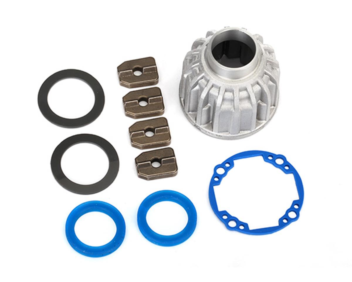 Traxxas Carrier, differential, aluminum (front or center)/ x-ring gaskets (2), ring gear gasket/ 14.5x20 TW (2)/ spider bushings (4) TRA8581X
