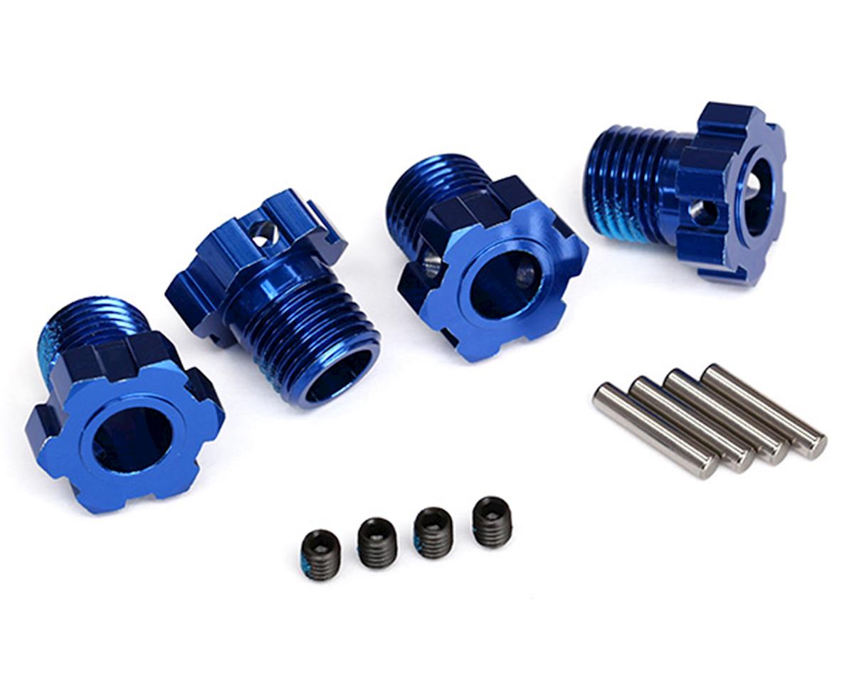 Traxxas Wheel hubs, splined, 17mm (blue-anodized) (4)/ 4x5 GS (4), 3x14mm pin (4) TRA8654