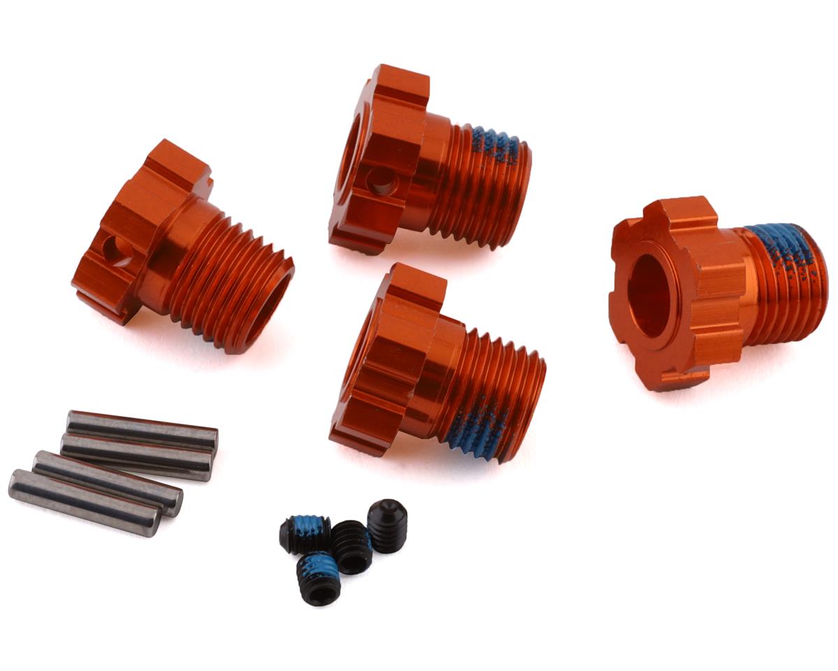 Traxxas Wheel hubs, splined, 17mm (orange-anodized) (4)/ 4x5 GS (4)/ 3x14mm pin (4) TRA8654A