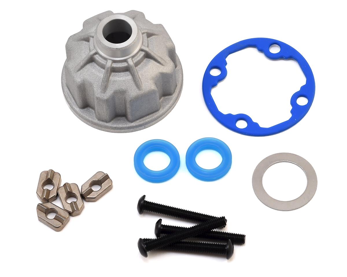 Traxxas Carrier, differential (aluminum)/ x-ring gaskets (2)/ ring gear gasket/ spacers (4)/ 12.2x18x0.5 MW TRA8681X
