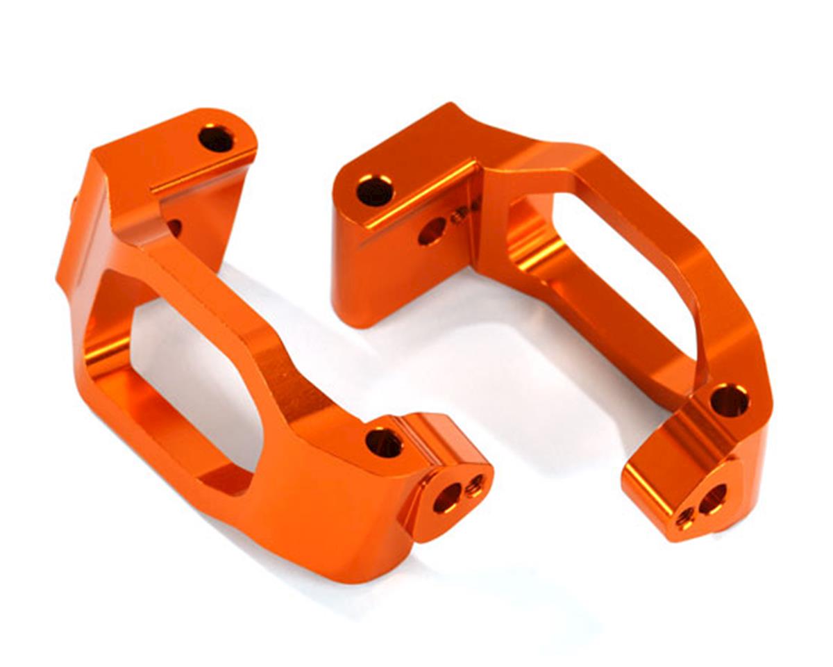 Traxxas Caster blocks (c-hubs), 6061-T6 aluminum (orange-anodized), left & right/ 4x22mm pin (4)/ 3x6mm BCS (4)/ retainers (4) TRA8932A