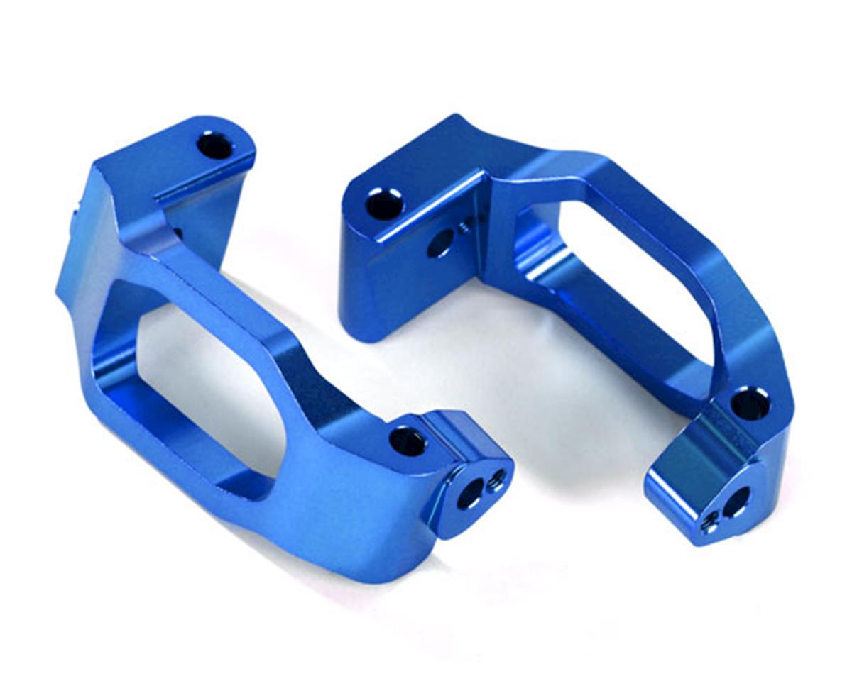 Traxxas Caster blocks (c-hubs), 6061-T6 aluminum (blue-anodized), left & right/ 4x22mm pin (4)/ 3x6mm BCS (4)/ retainers (4) TRA8932X