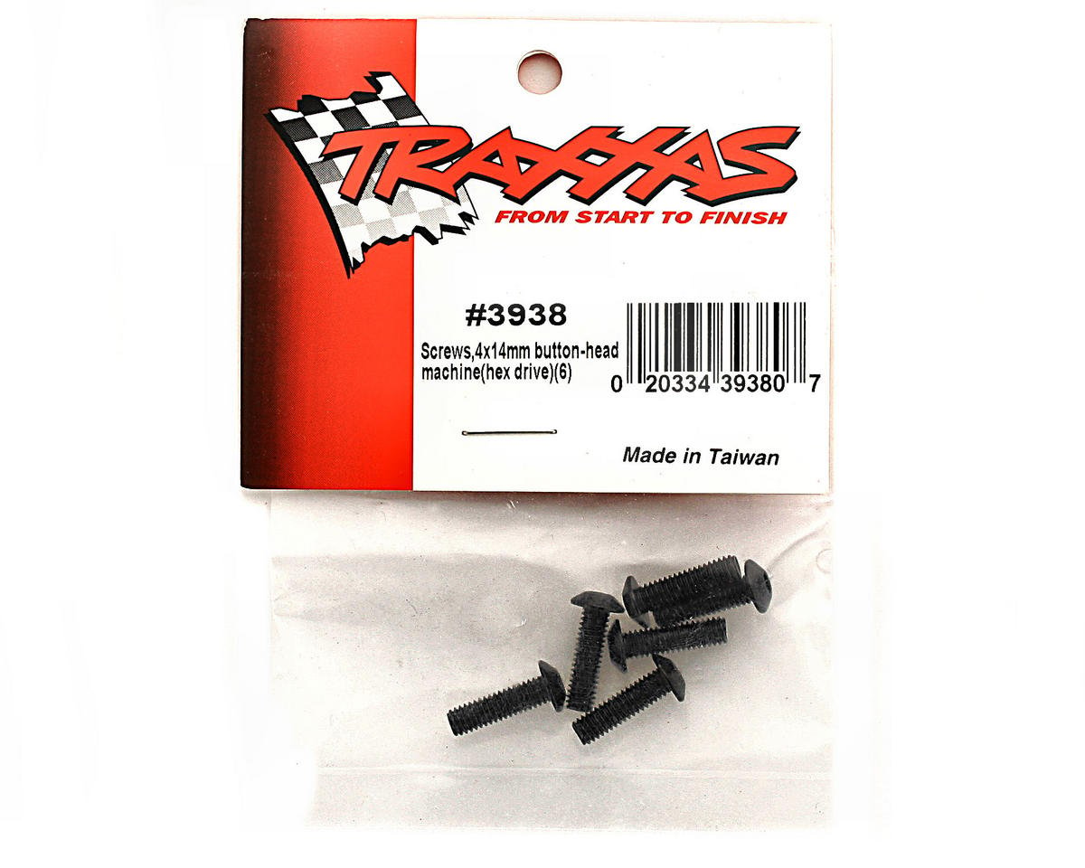Tra3938 for sale online 6 Traxxas 3938 4x14mm Button Head Hex Screw