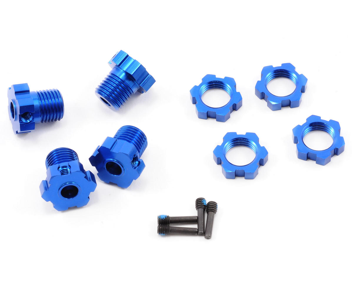 Traxxas 17mm Splined Wheel Hub Set (Blue) (4) [TRA5353X] | Cars ...