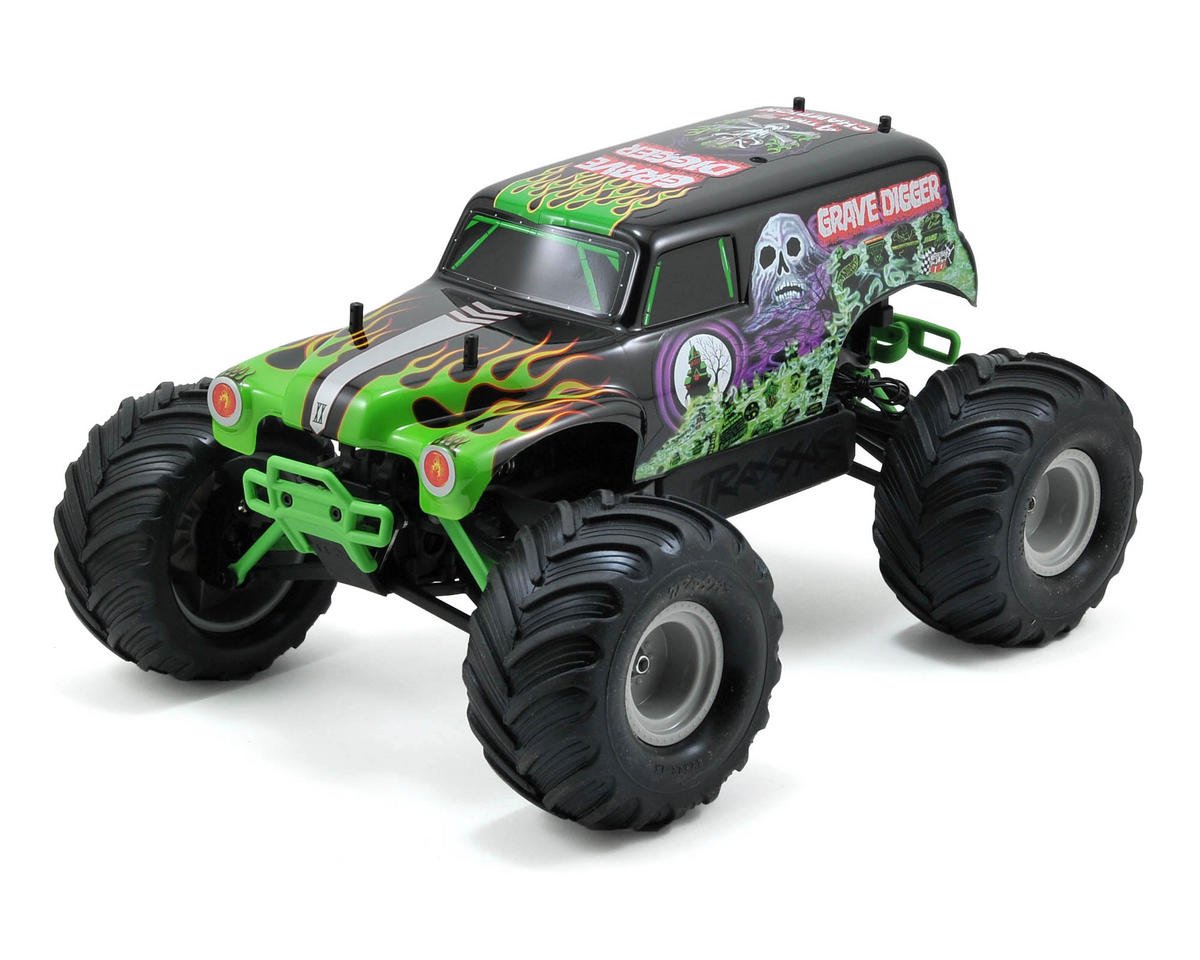 Traxxas 1/16 Grave Digger 2WD Monster Truck RTR w/Backpack & TQ 2.4GHz ...