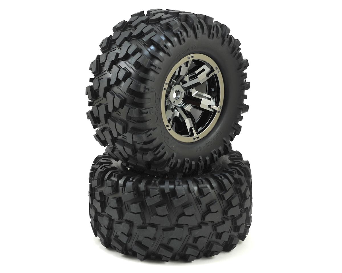 Traxxas XMaxx PreMounted Tires & Wheels (Black Chrome) (2) [TRA7772A] Cars & Trucks HobbyTown