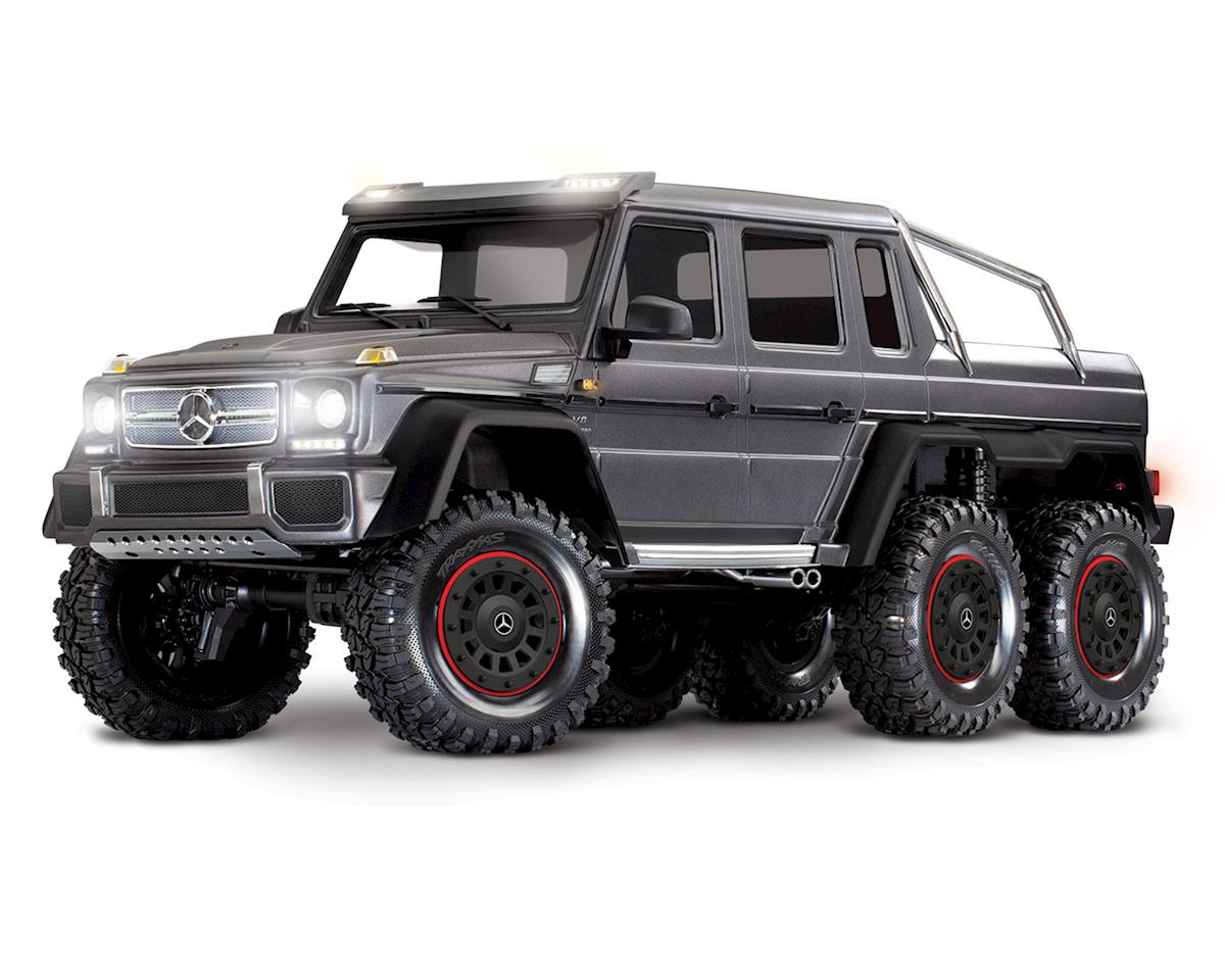 Traxxas Trx 6 110 6x6 Trail Crawler Truck Wmercedes Benz G 63 Amg Bodysilver Wtqi 24ghz Radio