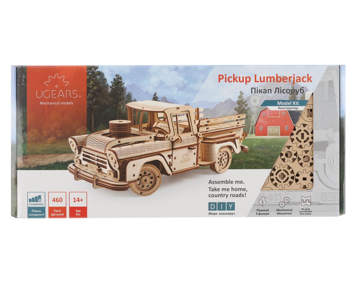 UGears Pickup Lumberjack Wooden Mechanical Model Kit [UGMUTG0095