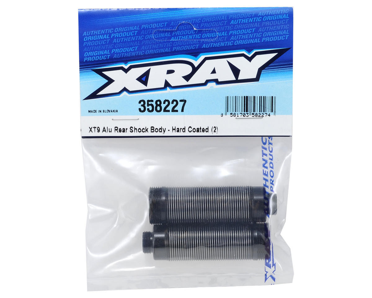 2 Xray XT9 Alu Rear Shock Body - XRA358227 Hard Coated