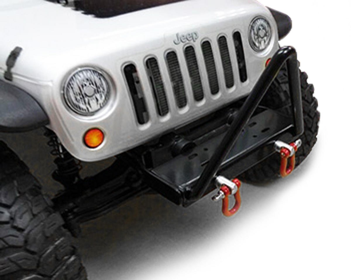 1:10 Metal Front Bumper w/ Winch Mount Shackles for 1/10 RC Crawler Axial SCX10