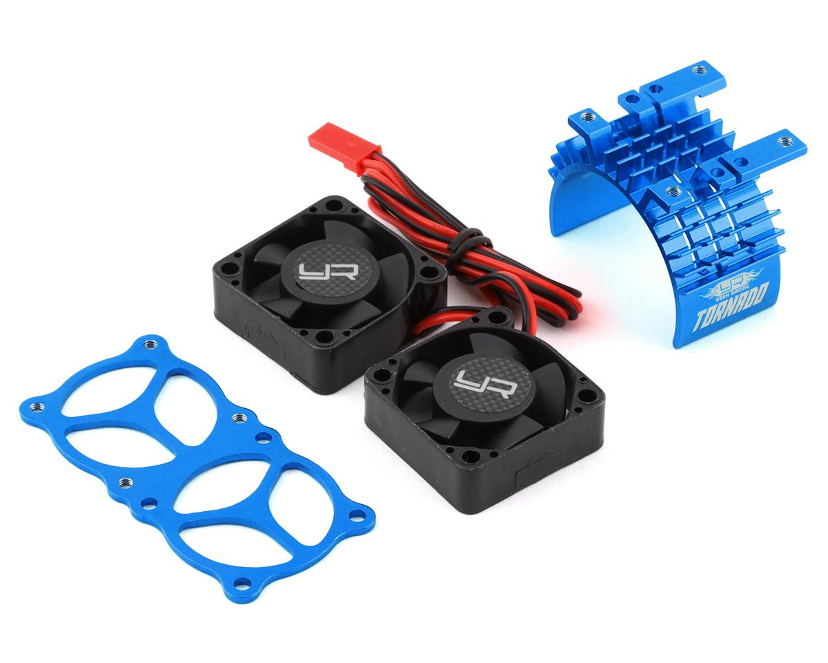 Yeah Racing Aluminum 540/550 Motor Heat Sink w/Twin Tornado Fans