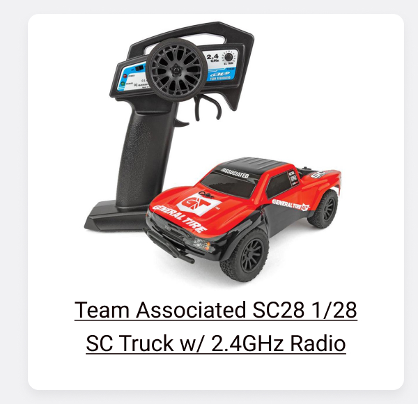Shop Team Associated SC28 General Tire Edition 1/28 Scale Short Course Truck w/2.4GHz Radio