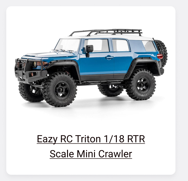 Shop Eazy RC Triton 1/18 RTR Scale Mini Crawler w/2.4Ghz Radio