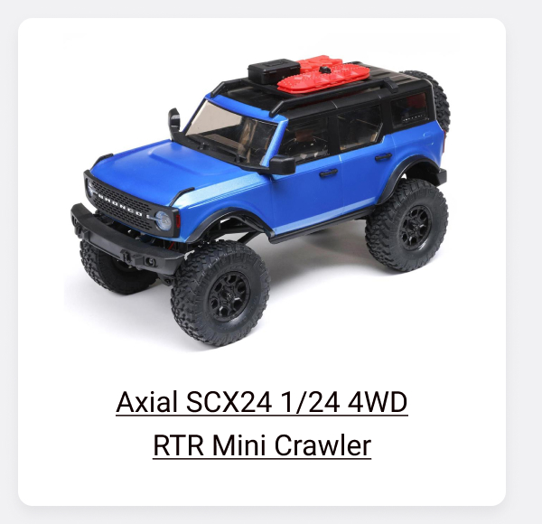 Shop Axial SCX24 2021 Ford Bronco Hard Body 1/24 4WD RTR Scale Mini Crawler w/2.4GHz Radio
