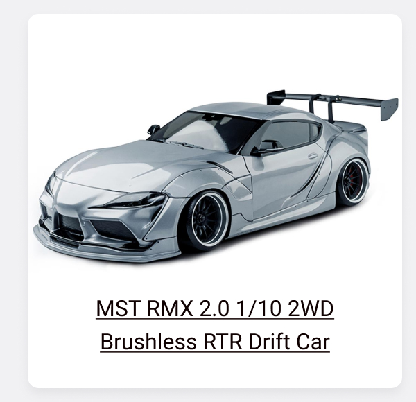 Shop MST RMX 2.0 1/10 2WD Brushless RTR Drift Car w/A90RB Body