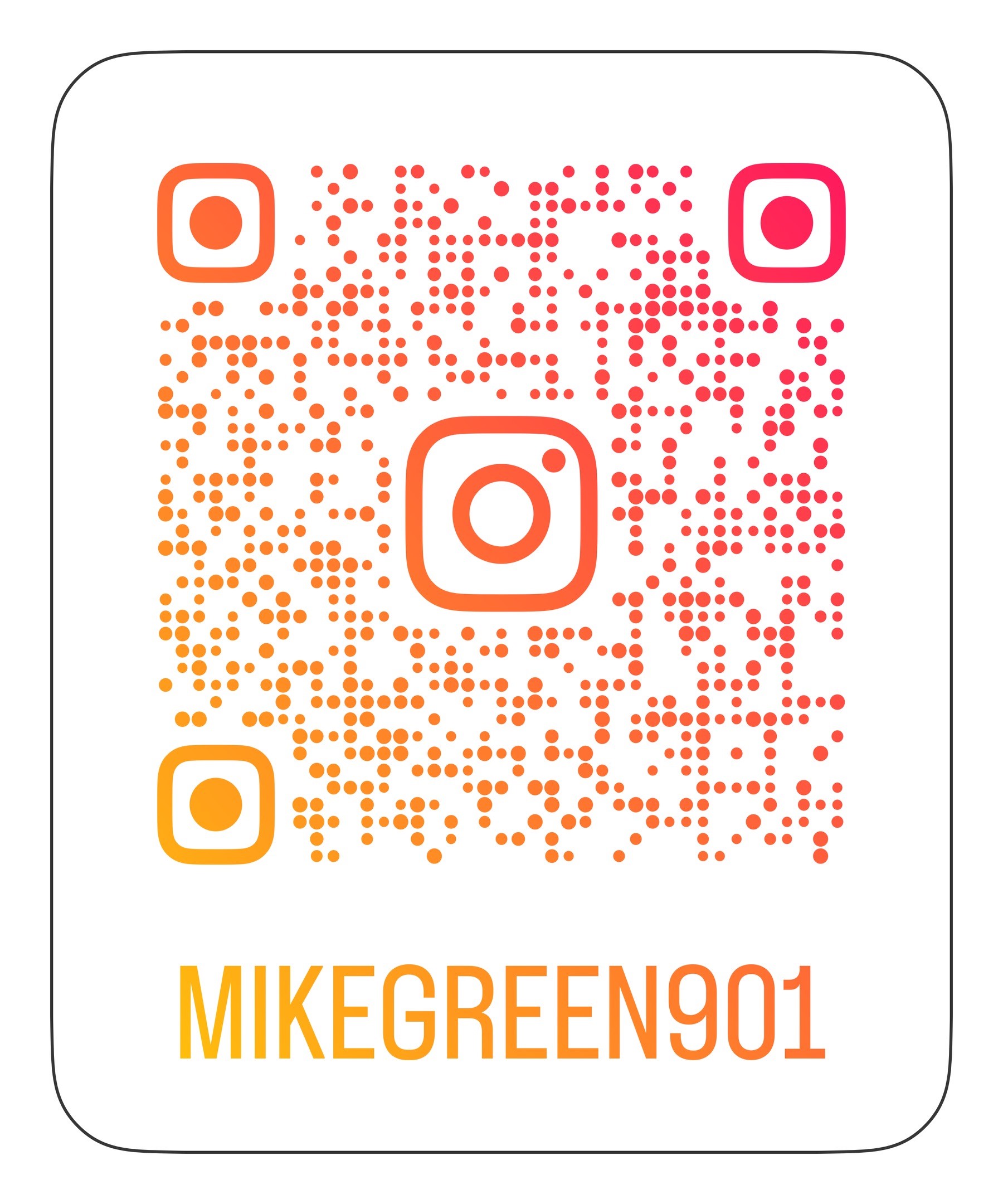 QR code for Dan's Comp Flow Team rider Mike Green's Instagram.