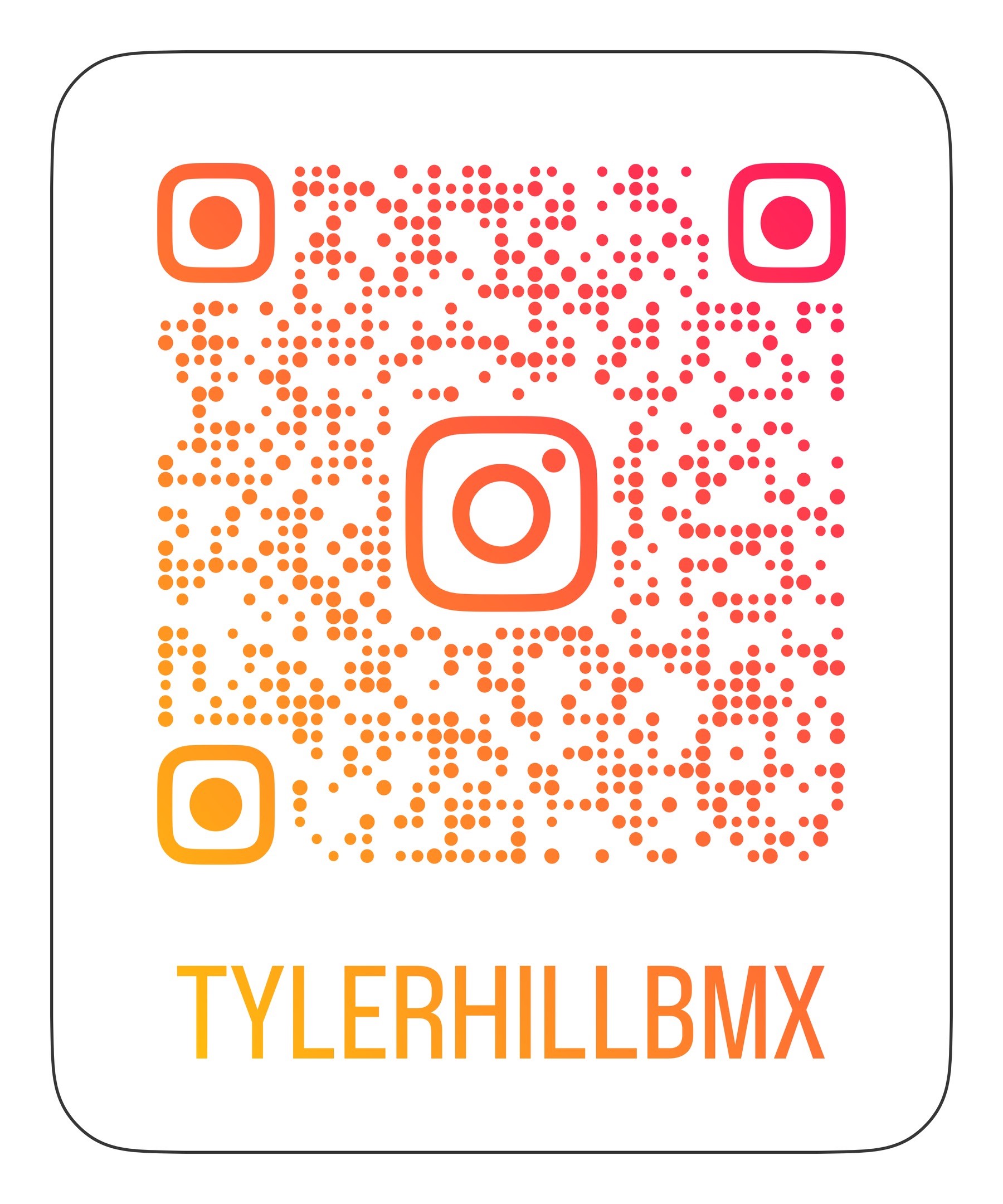 QR code for Dan's Comp Flow Team rider Tyler Hill's Instagram.
